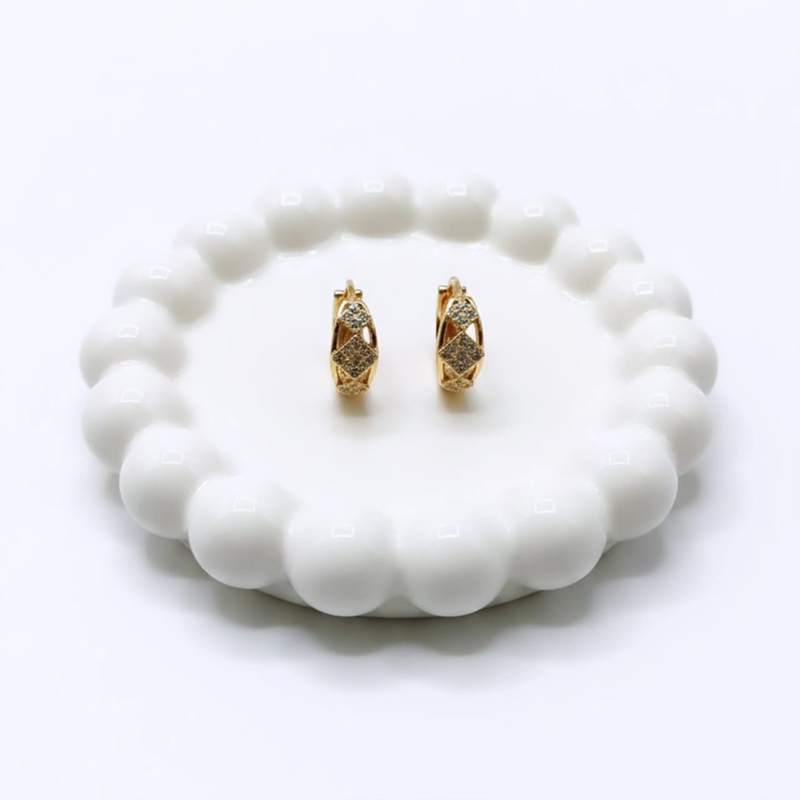 Beautiful Small, gold-toned mini-creole style earrings - Image 2