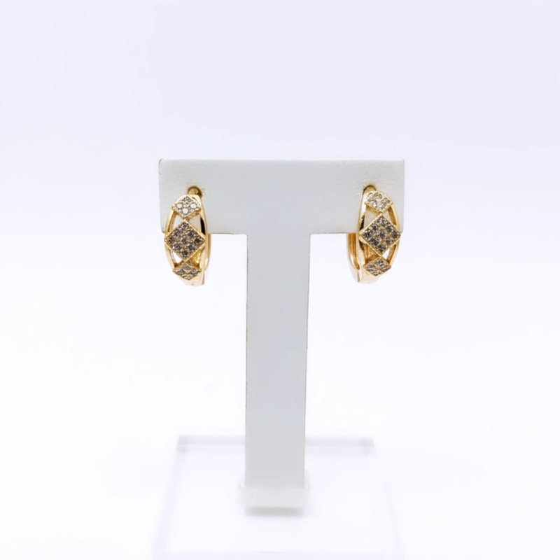 Beautiful Small, gold-toned mini-creole style earrings - Image 3