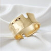 Cuff or bangle bracelet, bright gold tone Daily wear