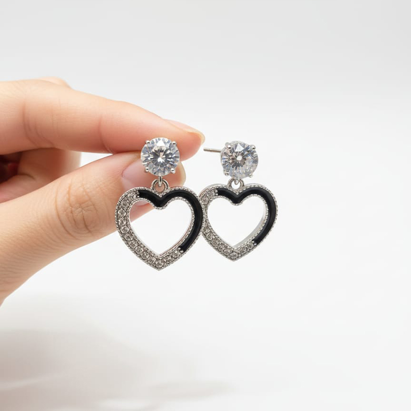 Heart shape earrings Daily wear or special occasions Girls or Woman's wear - Image 5