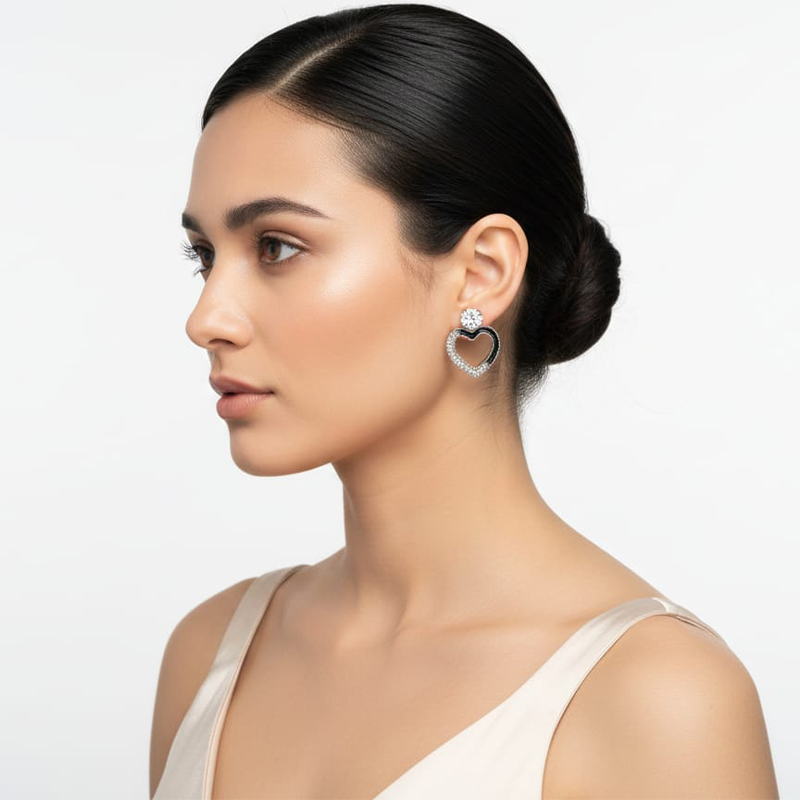 Heart shape earrings Daily wear or special occasions Girls or Woman's wear - Image 8