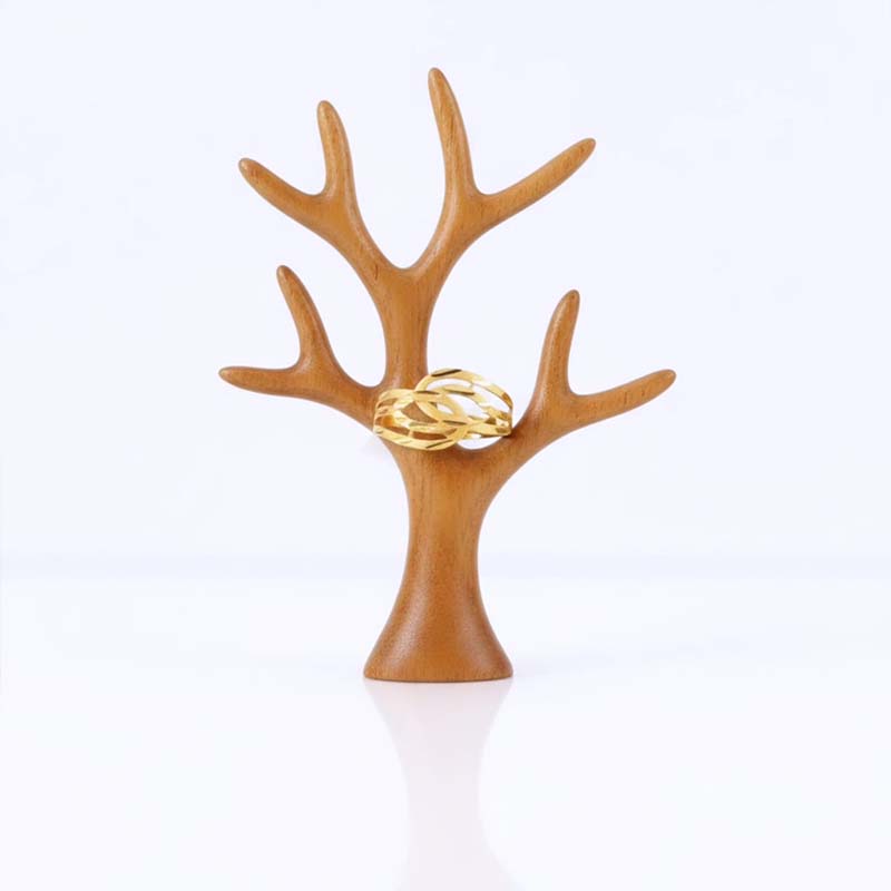 Open-work filigree design, Golden contemporary ring Special occasions or daily wear - Image 5