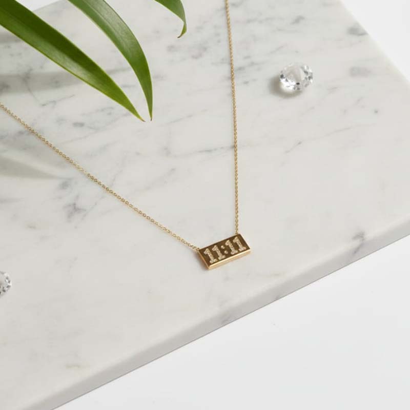 '11:11' Angel Number anti tarnish pendent Stainless steel - Image 3