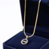 Stunning disc-like circular frame,minimalist design,word "LOVE" anti tarnish pendent Stainless steel