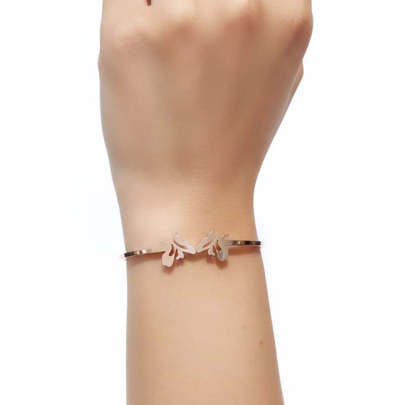 Elegant Open-Ended Gold-Tone Bypass Bracelet - Image 6