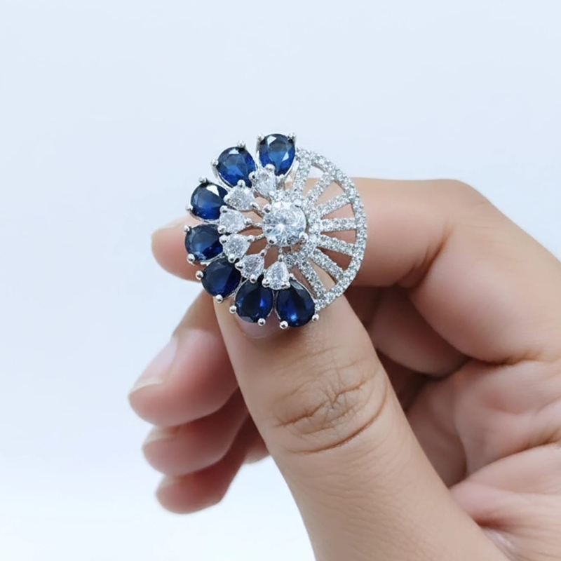 High-quality American Diamonds Beautiful Royal Blue Stones - Image 6