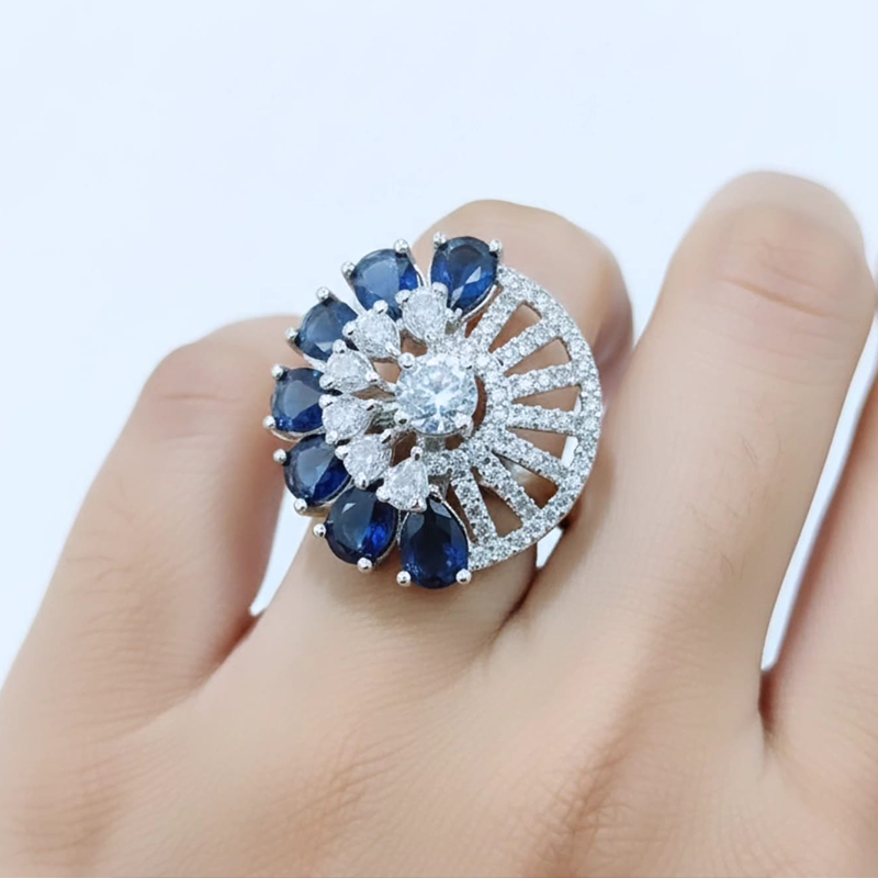 High-quality American Diamonds Beautiful Royal Blue Stones - Image 8