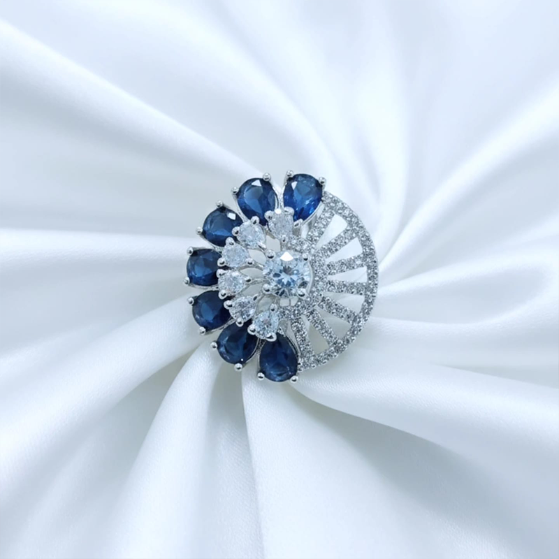 High-quality American Diamonds Beautiful Royal Blue Stones - Image 3