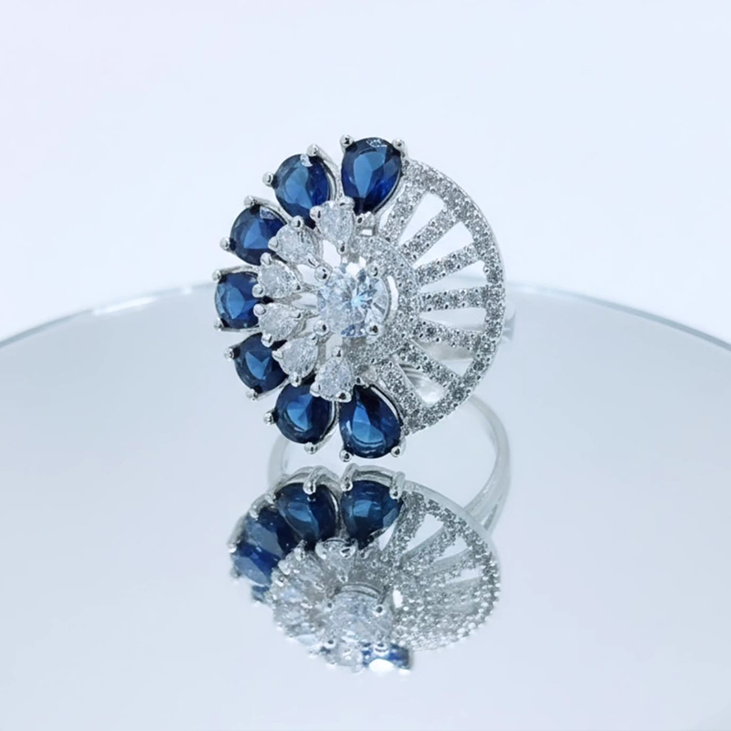 High-quality American Diamonds Beautiful Royal Blue Stones - Image 2