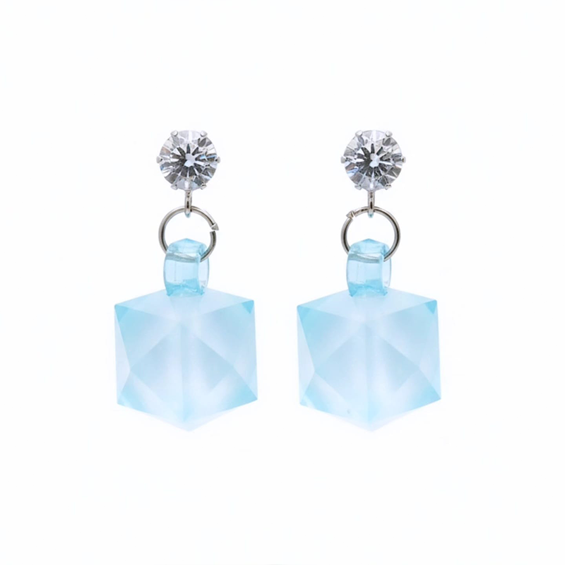 Glamorous Translucent Pink,clear gemstone studs earrings - Image 5