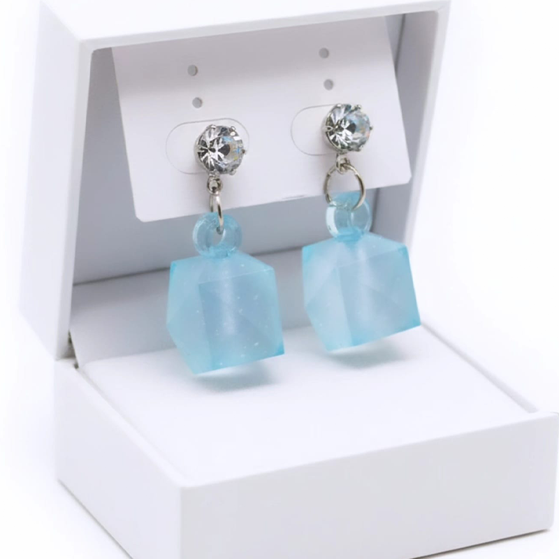 Glamorous Translucent Pink,clear gemstone studs earrings