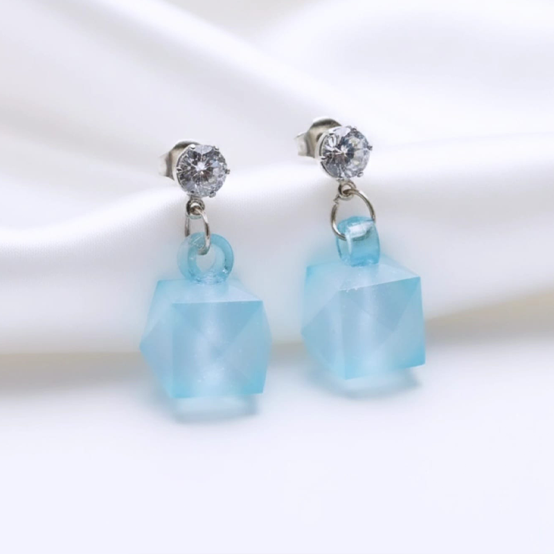 Glamorous Translucent Pink,clear gemstone studs earrings - Image 6