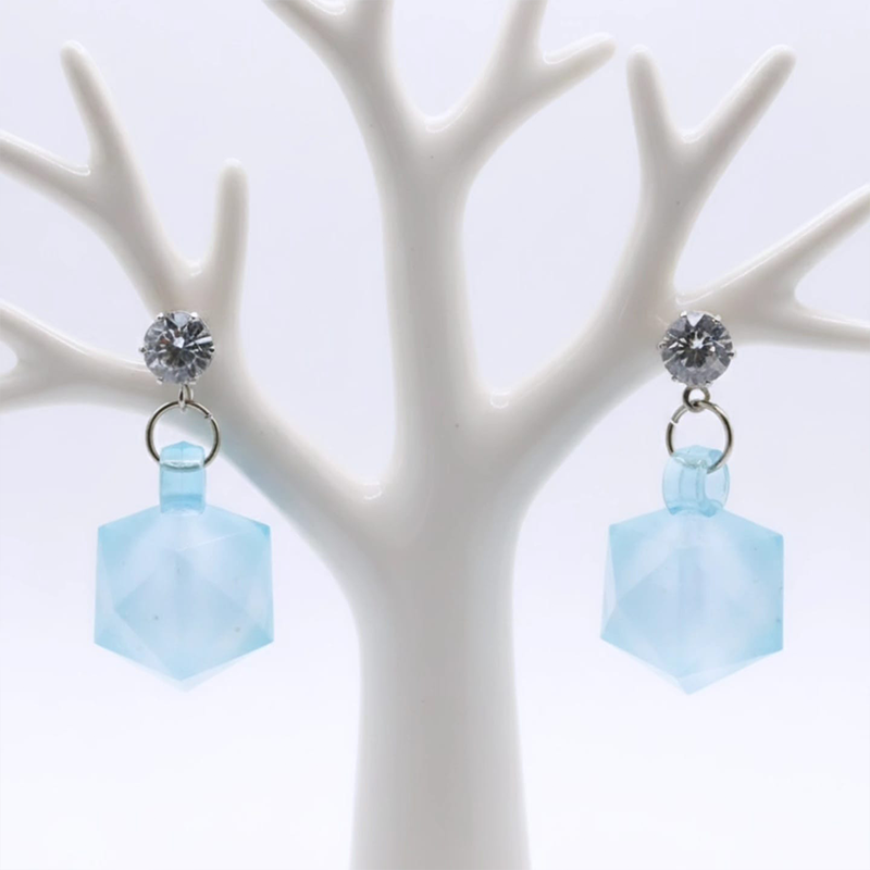 Glamorous Translucent Pink,clear gemstone studs earrings - Image 4