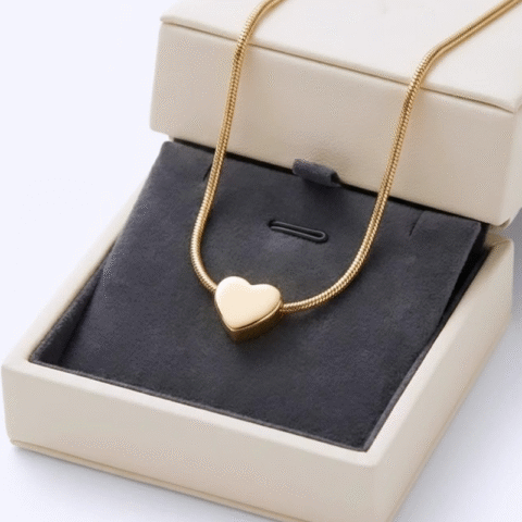 Classy heart-shaped slider,convex design, high-shine anti tarnish pendent