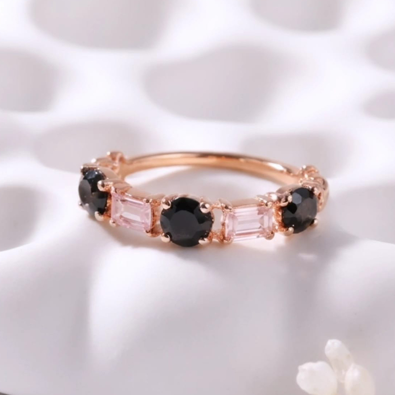 Classy Black Stones, rectangular emerald-cut ring - Image 4