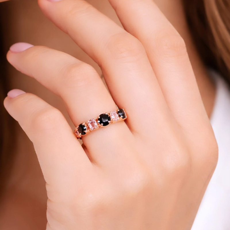 Classy Black Stones, rectangular emerald-cut ring - Image 7