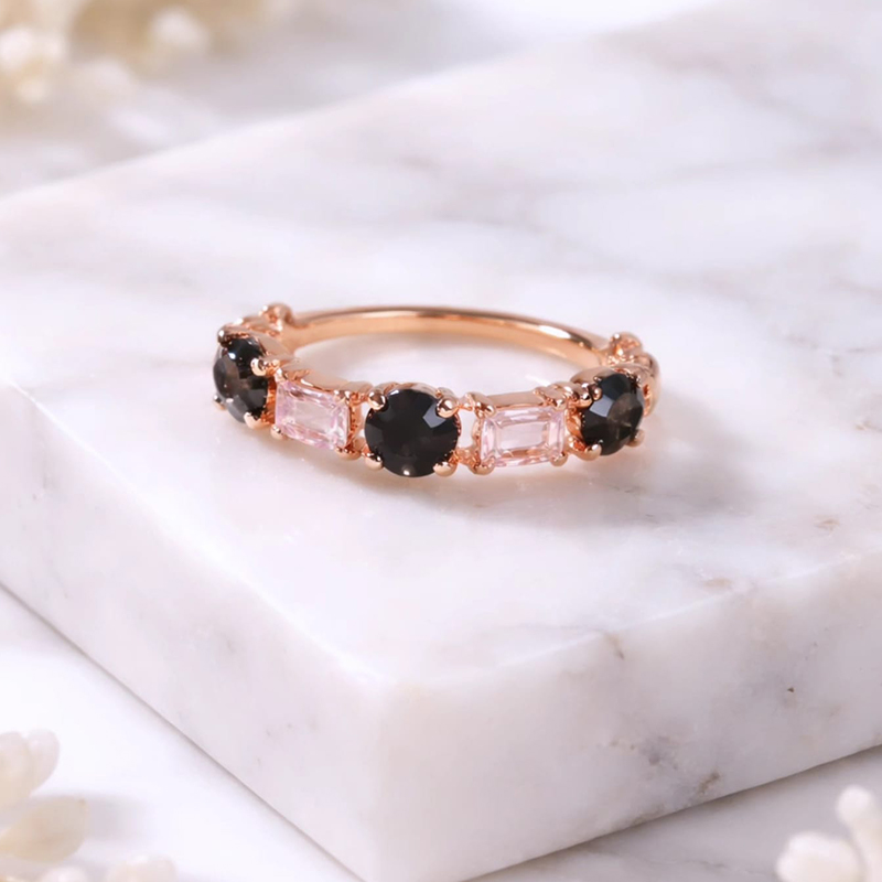 Classy Black Stones, rectangular emerald-cut ring - Image 3