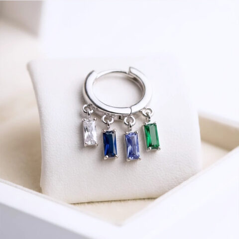 Stunning huggie-style hoop, playful charm earrings