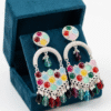 Chandbali- inspired chandelier drop, Multicolour earrings
