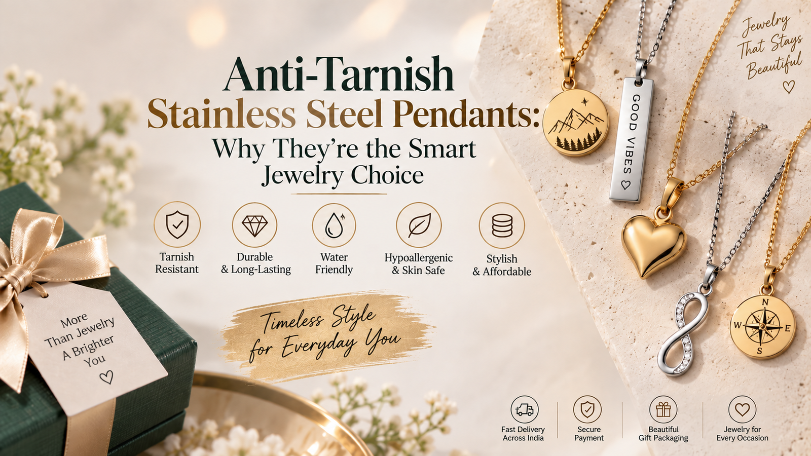 Anti-Tarnish Stainless Steel Pendants: Why They’re the Smart Jewelry Choice